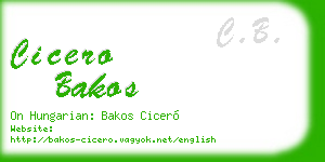 cicero bakos business card